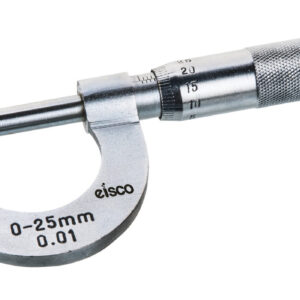 EISCO Micrometer Screw Gauge, Nickel Plated Brass - Range 0-25x0.01mm