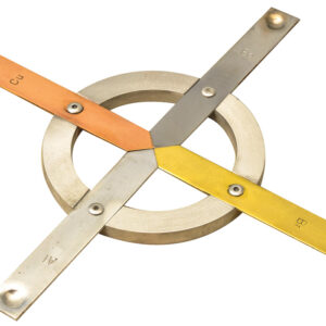 Thermal Conductivity Experiment, Metal Strips Fixed on Metal Ring (Copper, Iron, Aluminum, Brass) - Eisco Labs