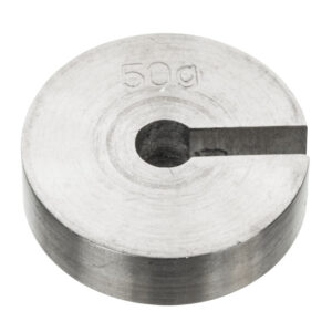Slotted Mass Spare-- Stainless Steel, 50g - Eisco Labs