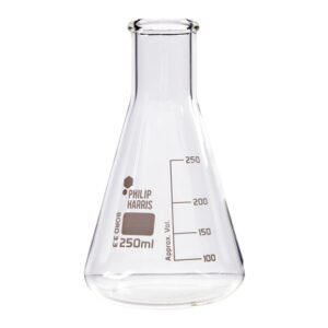 Philip Harris Narrow Mouth Conical Flask: 250ml - Pack of 12 Pack of twelve