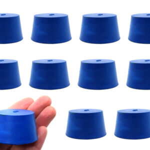 10PK Neoprene Stoppers, Solid - ASTM - Size: #9 - 37mm Bottom, 45mm Top, 25mm Length
