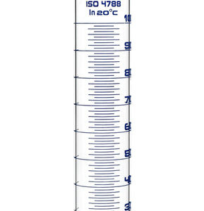 Graduated Cylinder, 100ml - Class B - Blue Graduations, Round Base