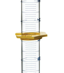 Measuring Cylinder, 50ml - ASTM, Class A Tolerance ±0.25ml - Protective Collar, Hexagonal Base - Blue Graduations - Borosilicate 3.3 Glass - Eisco Labs