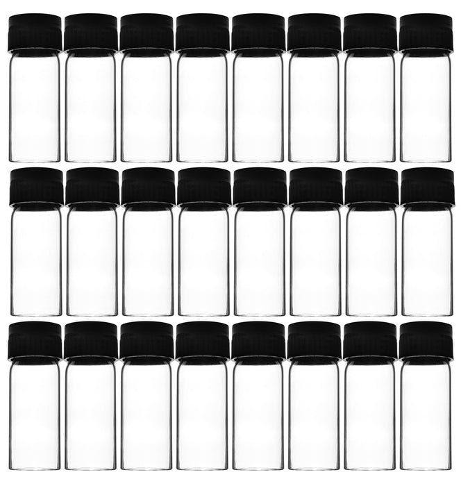 Culture Tube with Screw Cap, 5mL, 24/PK - 25x57mm - Flat Bottom - Borosilicate Glass