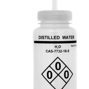 500ml Capacity Labelled Wash Bottle for Distilled Water - Self Venting, Low Density Polyethylene (Discontinued)