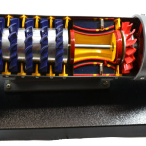 Turbojet Gas Engine Desktop Model - 19"x9" Metal Base, 16" Turbojet Length - Eisco Labs