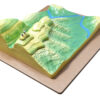 Contour Map Demonstration Model, 20 Inch - Separates into Multiple Parts - Mounted - Great for Geographical Study - Eisco Labs