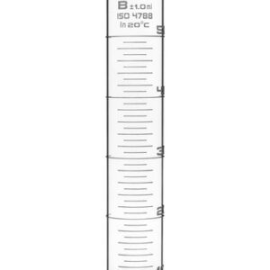 Graduated Cylinder, 50ml - Class B - White Graduations, Hexagonal Base