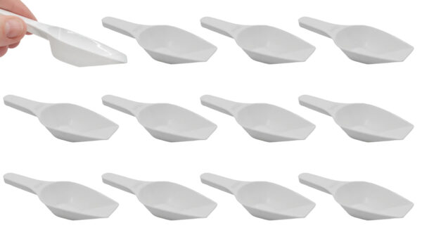 12PK Scoops, 10ml (0.3oz) - Polypropylene - Flat Bottom, Excellent for Measuring & Weighing