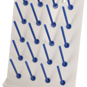 20 Peg Plastic Wall Mounted Laboratory Draining Rack with Collection Tray - Eisco Labs