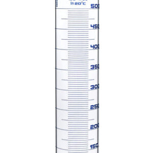 Graduated Cylinder, 500ml - Class A - Blue Graduations, Hexagonal Base