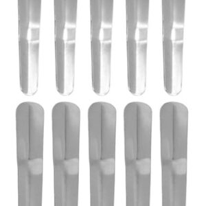 10PK Trowel Spatulas, 6.9" - Stainless Steel - Dual End, Tapered Scoop