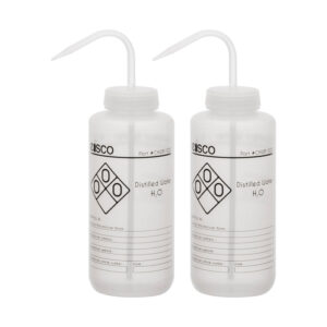 2PK Performance Plastic Wash Bottle, Distilled Water, 1000 ml - Labeled (1 Color)