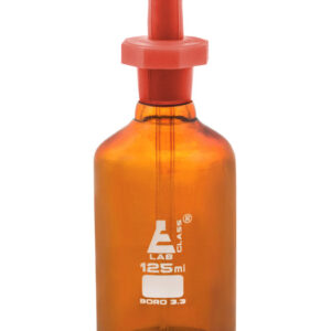 Dropping Bottle, 125ml (4.2oz) - Eye Dropper Pipette - Amber Borosilicate 3.3 Glass