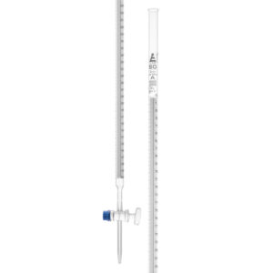Schellbach Burette, 50mL - Class A -  Glass Stopcock - White Graduations - Borosilicate Glass