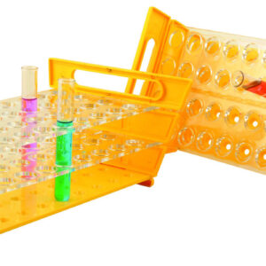 Test Tube Slant Rack - Holds 40 x 20mm Diameter Tubes at 5° or 20° Slant - Plastic