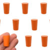 10PK Rubber Stoppers - Solid - 13mm Bottom 16mm ToP 24mm Length