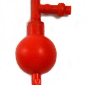 Pipette Filler, Silicon Bulb - 54mm Dia. Three Pinch Valves - Suitable for Noxious Solutions - Eisco Labs