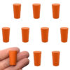 10PK Rubber Stoppers - Solid - 11mm Bottom 14mm Top 24mm Length