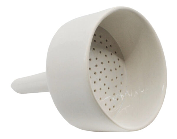 Buchner Funnel, 12.5cm - Porcelain - Straight Sides, Perforated Plate