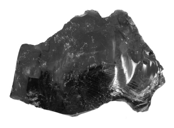 Raw Obsidian Igneous Rock Specimen - Hand Sample - Approx. 3"