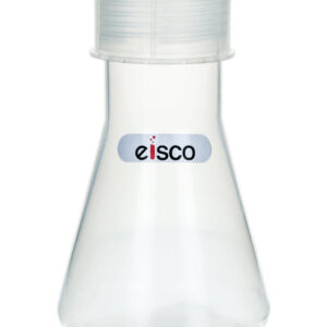 Conical Flask with Screw Cap, 250mL - Translucent Polypropylene - Chemical Resistant & Autoclavable - Eisco Labs