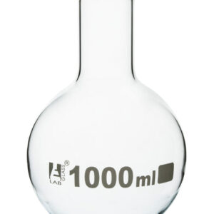 Boiling Flask, 1000ml - Borosilicate Glass - Round Bottom, Narrow Neck (1.55" ID) - Eisco Labs