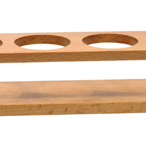 Wooden Bottle Stand - Fits 6 Bottles, up to 1.75" Diameter - Beechwood - Eisco Labs