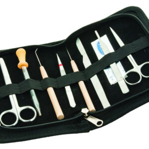 Dissection Set Student 9 Pcs - Stainless Steel - Leather Storage Case
