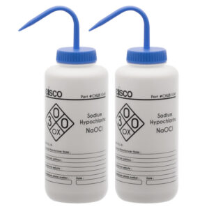 2PK Sodium Hypochlorite (Bleach) Wash Bottle, 1000mL - LDPE