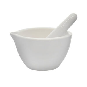 Porcelain Mortar & Pestle Set, 2oz - Unglazed Grinding Surface