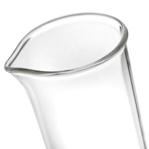 Graduated Cylinder, 2000mL - ASTM Class A - White Graduations - Protective Collar, Hexagonal Base - Borosilicate Glass
