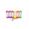 Scola Fabric Paint - 300ml - Fluorescent Colors - Pack of 6 Pack of six