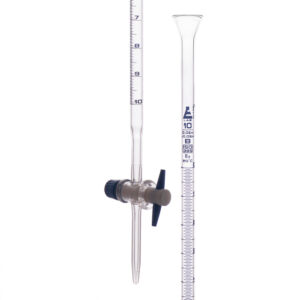 Burettes - PTFE Key stopcock Class 'B' 10 ml Blue graduation