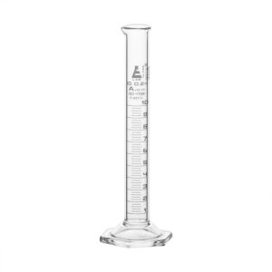 Graduated Cylinder, 10ml - Class A - White Graduations, Hexagonal Base