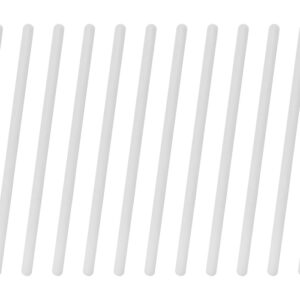 12PK Polypropylene Stirring Rods, 9.8" - Rounded Ends, 10mm Diameter