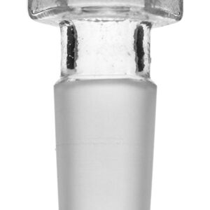 Hollow Stopper, Hexagonal - 14/23 Cone - Round End - Borosilicate Glass - Eisco Labs