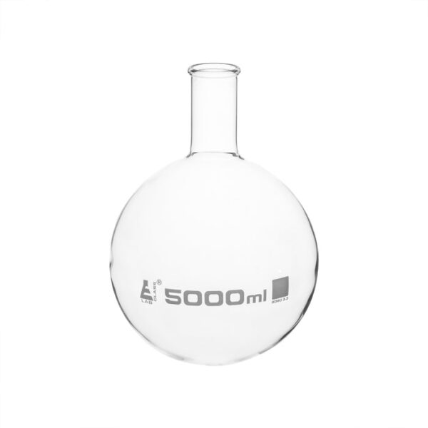 Florence Boiling Flask, 5000ml - Round Bottom - Borosilicate Glass