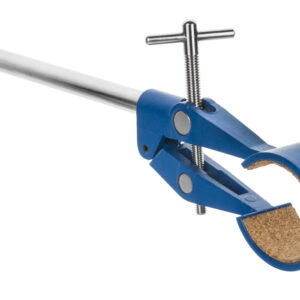 2 Prong Burette Clamp on Stainless Steel Rod - 4.3" Max Opening