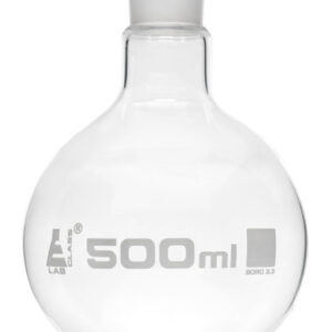 Florence Boiling Flask, 500ml - 24/29 Interchangeable Joint - Borosilicate Glass - Round Bottom - Eisco Labs