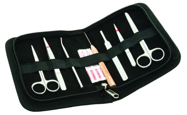 Dissection Set Basic 7 Pcs - Stainless Steel - Leather Storage Case