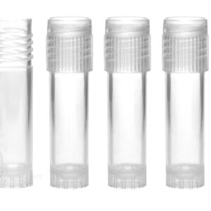 Plastic Storage Vials 2mL 500/PK - Polypropylene - Screw Cap