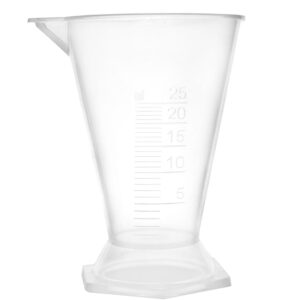 Conical Measure, 25ml - Polypropylene - Raised Graduations - Hexagonal Base