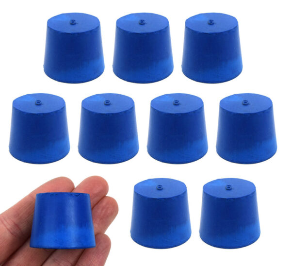 10PK Neoprene Stoppers, Solid - ASTM - Size: #6 26mm Bottom, 32mm Top, 25mm Length