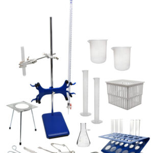 67 Piece Set - Complete Research Grade Lab Starter Kit - Includes Beakers, Cylinders, Test Tubes, Burette, Tongs, Ring Stand, Tube Rack, Clamps, and More - Eisco Labs