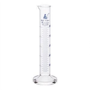 Graduated Cylinder, 50ml - Class A - Blue Graduations, Round Base