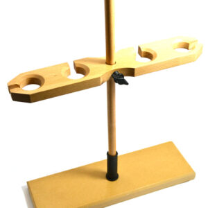 Eisco Labs Adjustable Wooden Funnel Stand for 4 Funnels, 1.5" Hole Diameter, 20" Tall
