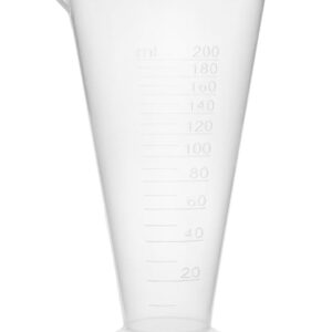 Conical Measure, 200ml - Polypropylene - Raised Graduations - Hexagonal Base