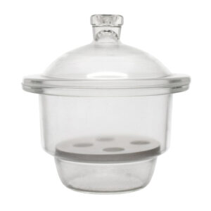 Vacuum Desiccator, 15cm (5.9") I.D. - Borosilicate Glass with Porcelain Sieve Plate