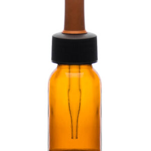 Dropping Bottle 30ml (1oz) - Screw Cap with Glass Dropper - Soda Glass
